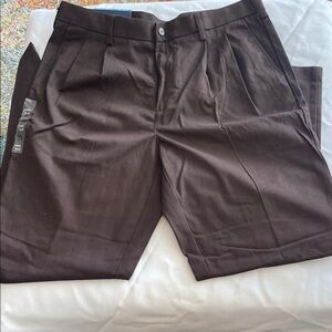 Men's Brown Pleated trousers by Croft and barrow 36x34